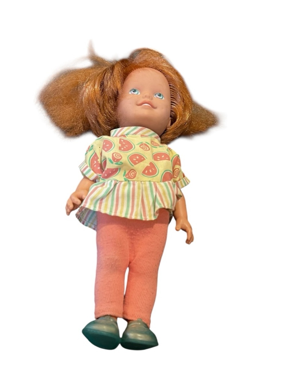 Vintage 1987 Playskool Dolly Surprise Holly Growing Long Hair Doll 10"